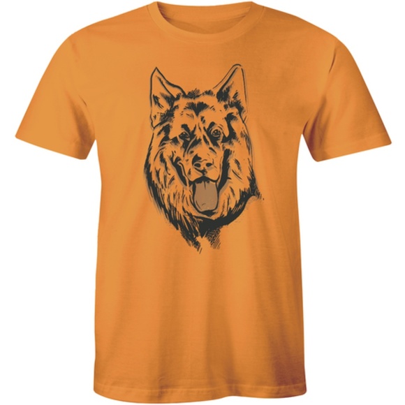 Half It Shirts German Shepherd Dog Breed Portrait Face Tshirt